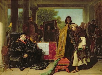 Emperor Charles V at the Convent of Yuste by Alfred W. Elmore
